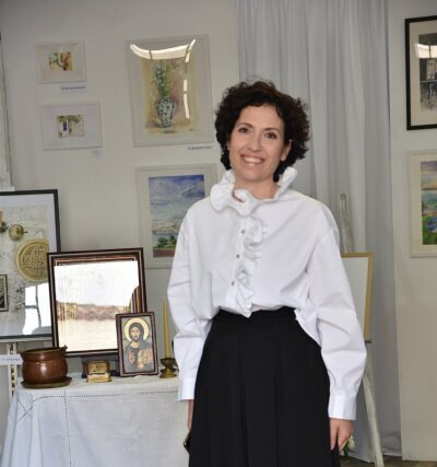 Επίσκεψη στην ατομική  Έκθεση Ζωγραφικής της Μαρίνας Φωκά με τιτλο «Άνθη ψυχής»