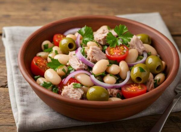 Σαλάτα με φασόλια και τόνο