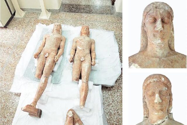 Το μοναδικό αρχαϊκό ε π ι τ ύ μ β ι ο «σ ύ ν τ α γ μ α» αγαλμάτων – Απο την Μιραντα Σκηνιτη