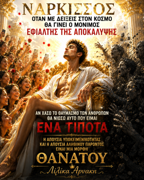 «Νάρκισσος: Ο Εφιάλτης της Αποκάλυψης» Απο την Λιλικα Αρνακη
